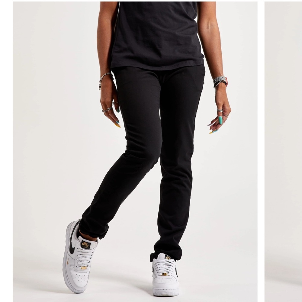 DICKIES Women’s Stretch Twill Skinny Fit Pants Black Size 6 NEW